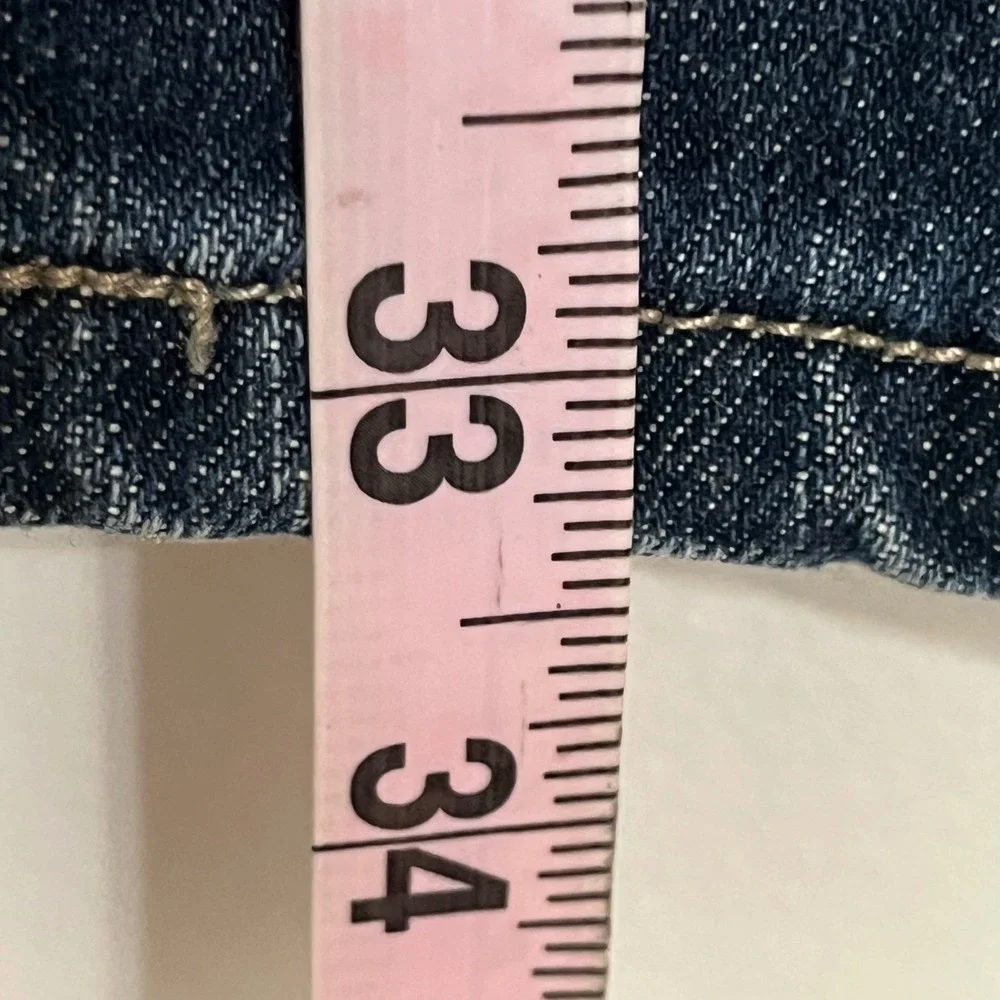Levis 514 Slim Straight Leg Jeans Mens 38x34 Dark‎ Wash Blue Flap Pocket Denim